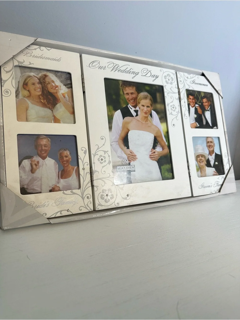 Our Wedding Day White Photo Collage Frame